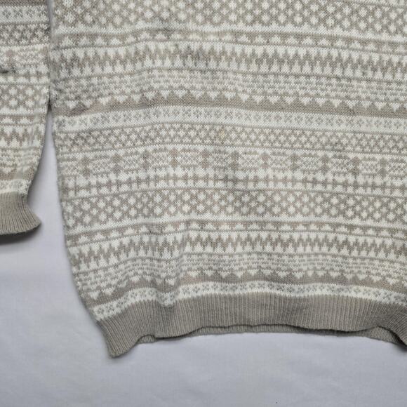 Vintage Tarazzia Sweater Medium Fair Isle Knit Pullover Crewneck Winter - Picture 4 of 10